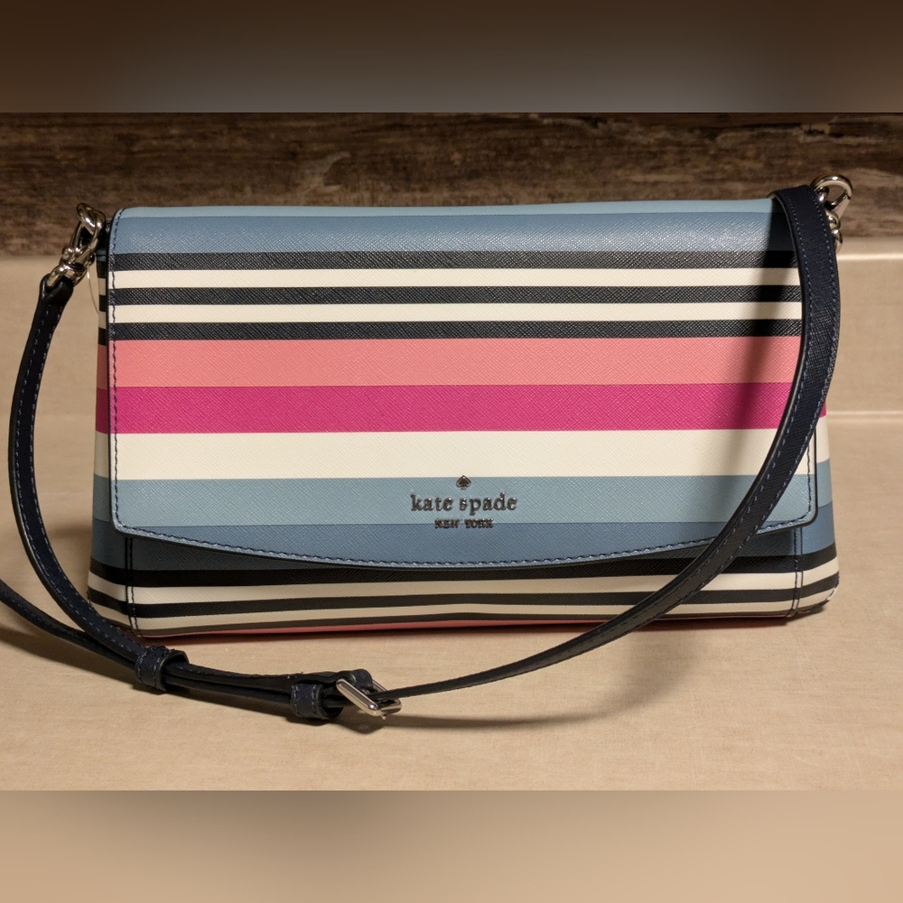 Kate Spade New York Laurel Way Rima Crossbody Striped Like New